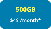 500GB $49/month